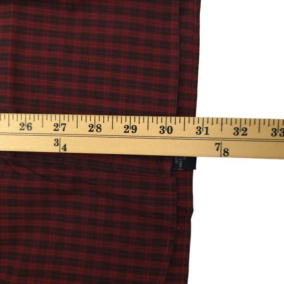 Vintage 2002 Tommy Hilfiger Button Front Shirt Mens 16.5 Holiday Tartans Plaid - Picture 6 of 15